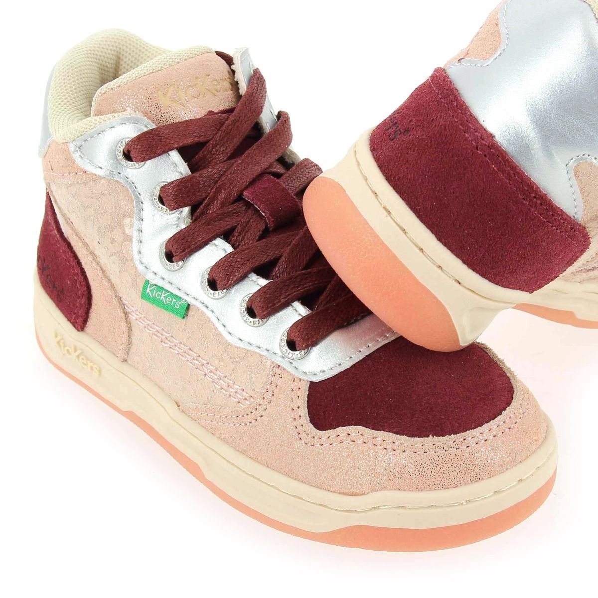 Kickers  KICKLAX - Rose bordeaux
