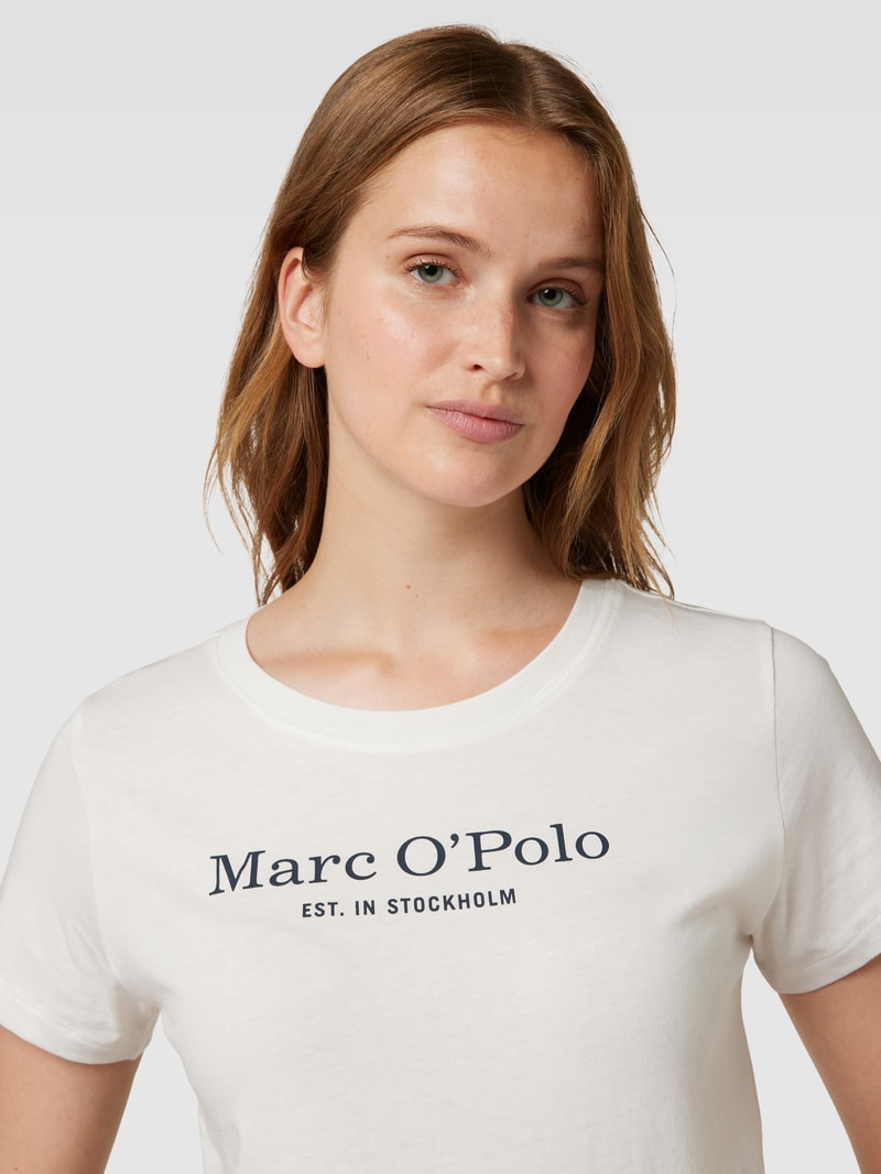 T-Shirt mit Label-Print Modell 'MIX N MATCH' in offwhite