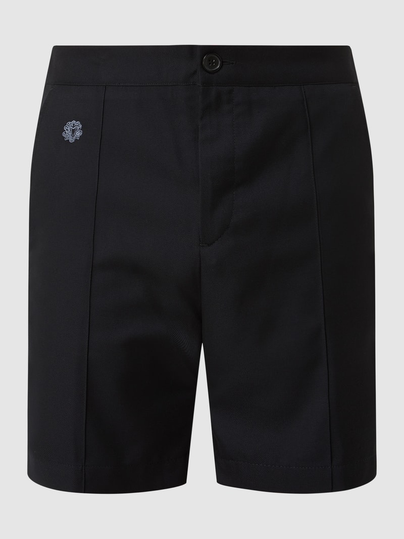 Chino-Shorts mit Logo-Detail Modell 'Nerve' in marineblau