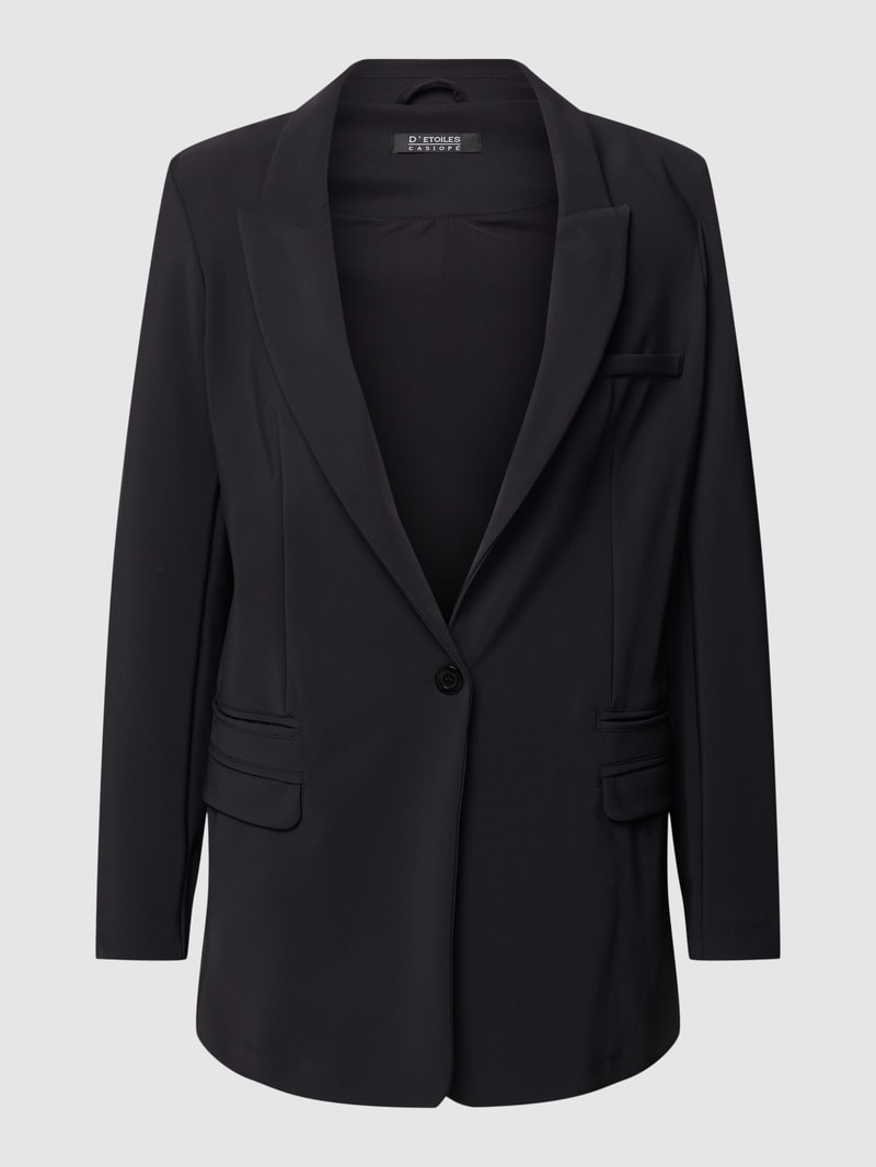 Blazer mit Paspeln Modell 'Epic' in schwarz