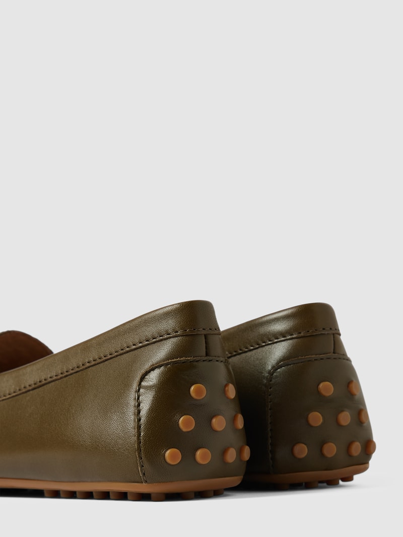 Penny-Loafer mit Label-Detail Modell 'BARNSBURY' in olivgrün