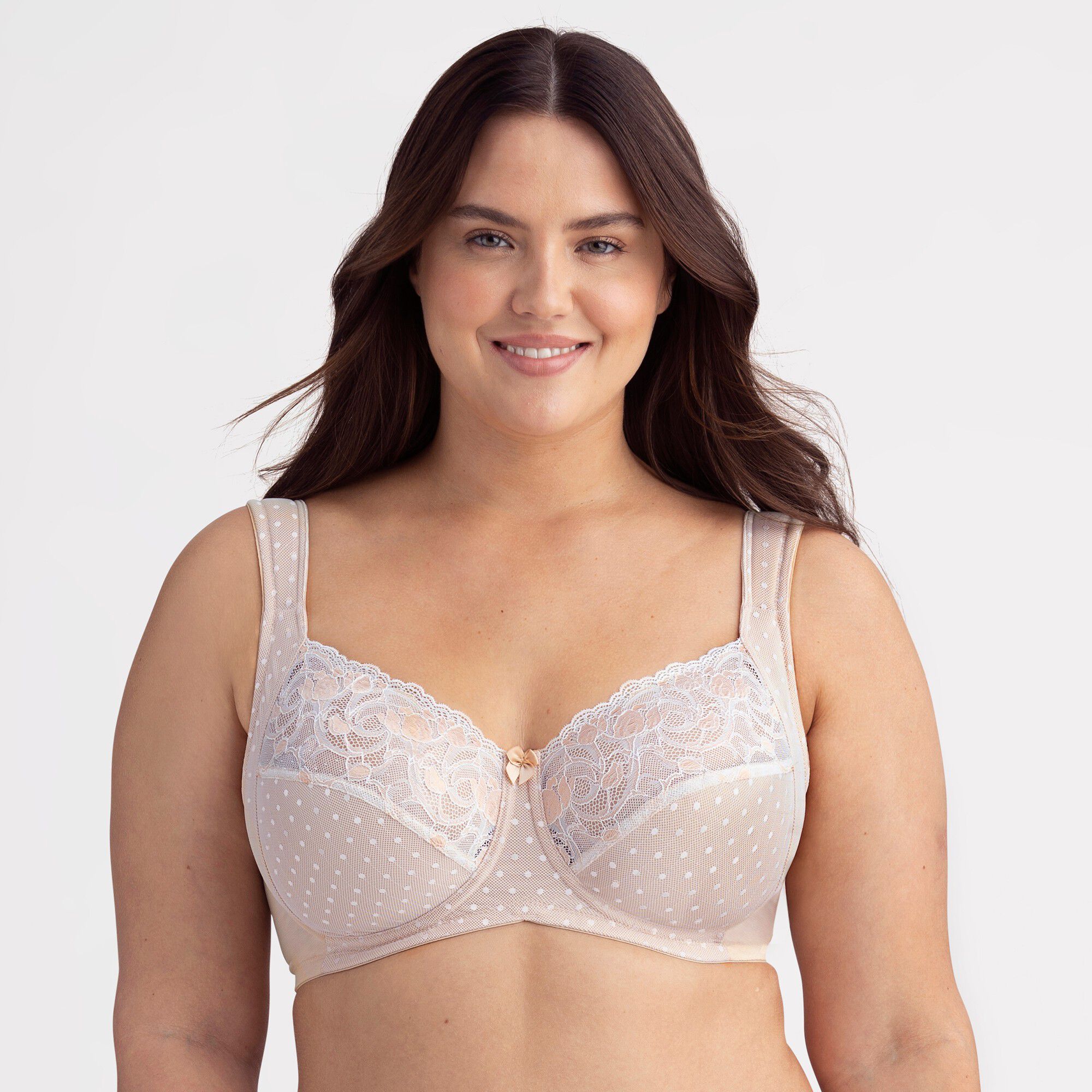Soutien-gorge dentelle et plumetis
