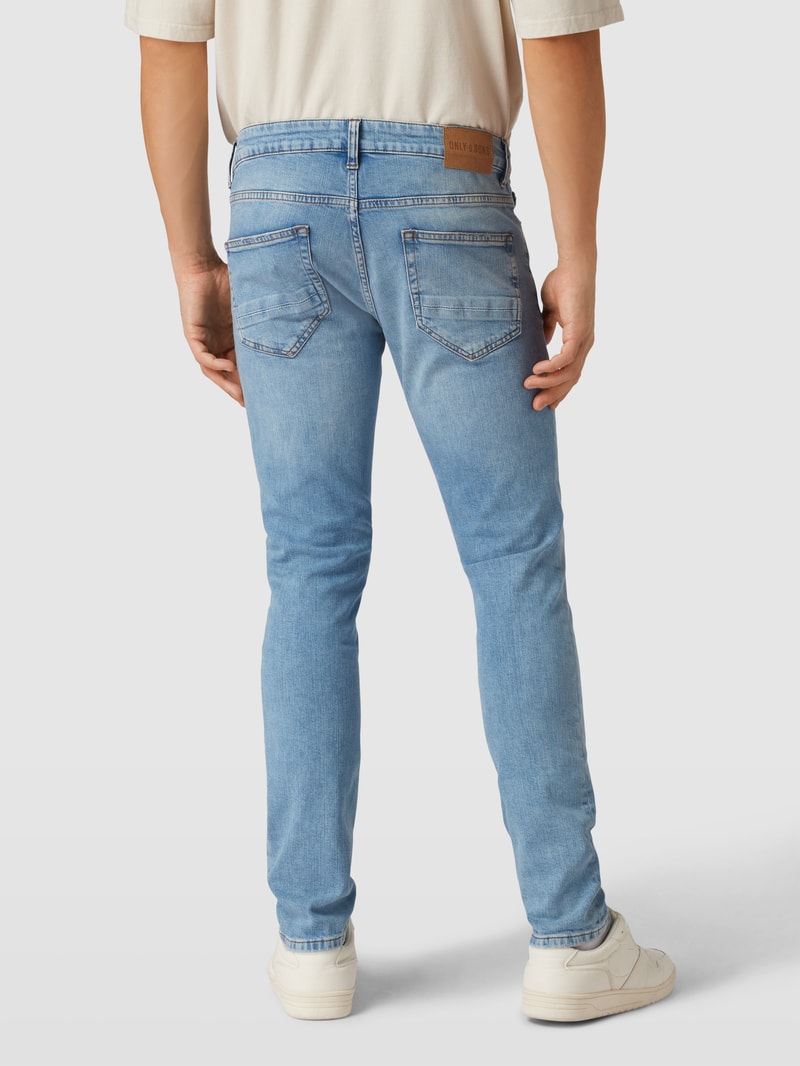 Slim Fit Jeans mit Eingrifftaschen Modell 'LOOM' in jeans