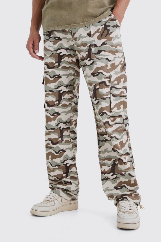 Tall lockere Camouflage-Hose mit Cargo-Taschen