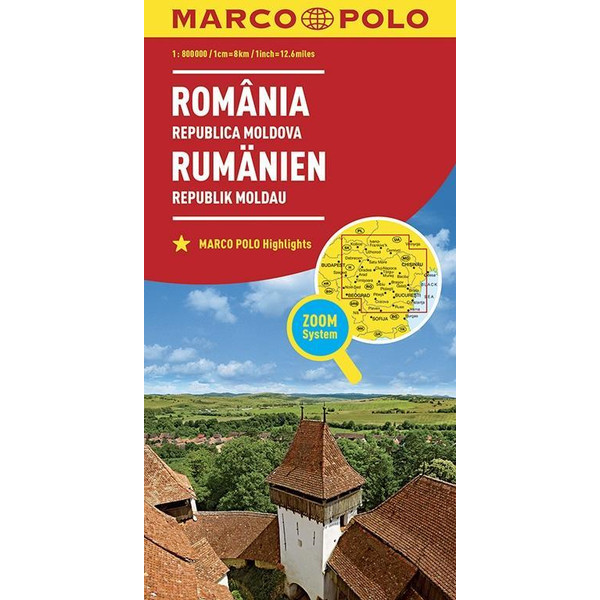 MARCO POLO Länderkarte Rumänien, Republik Moldau 1:800 000 - Straßenkarte