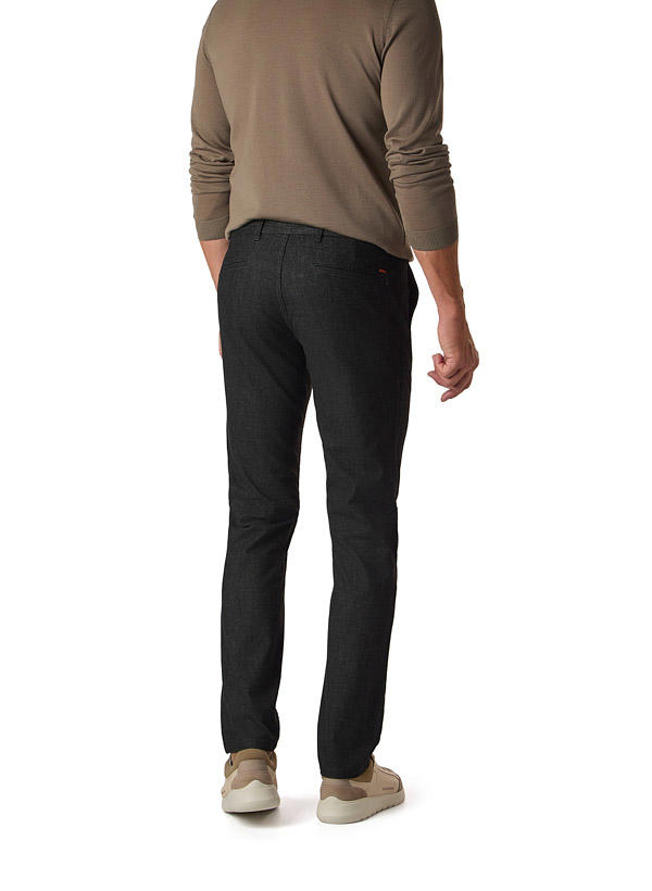 BOSS Orange, Chino, Slim Fit, Baumwolle, dunkelgrau meliert