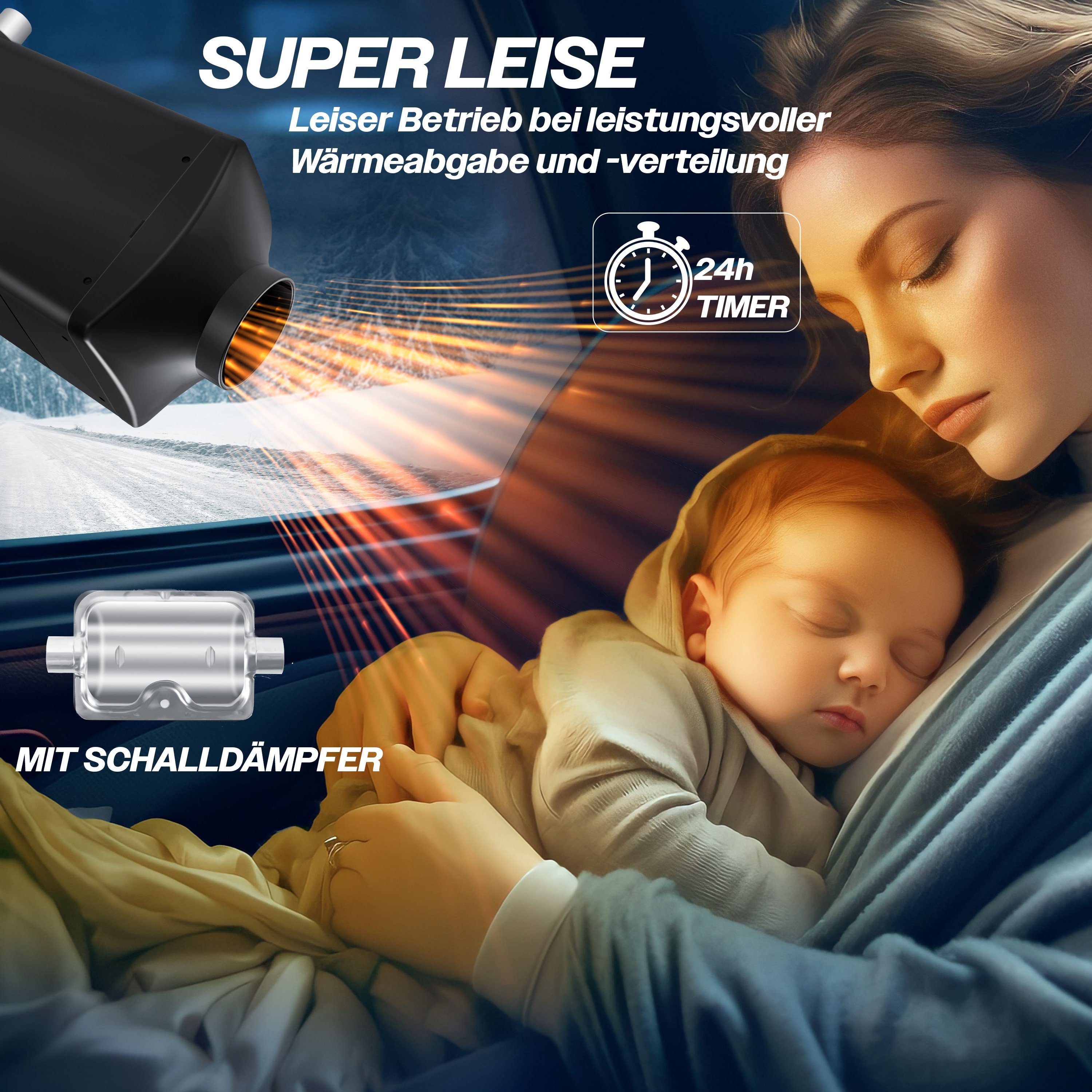 KESSER Heizgerät, 5000 W, Standheizung 5 & 8KW für Diesel +LCD-Display Fernbedienung