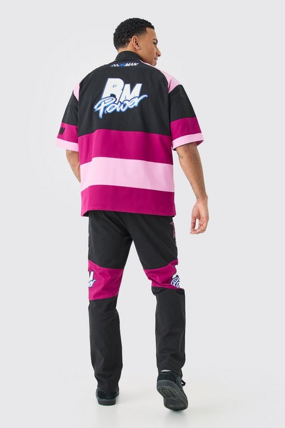 Oversize Twill-Hemd mit Print