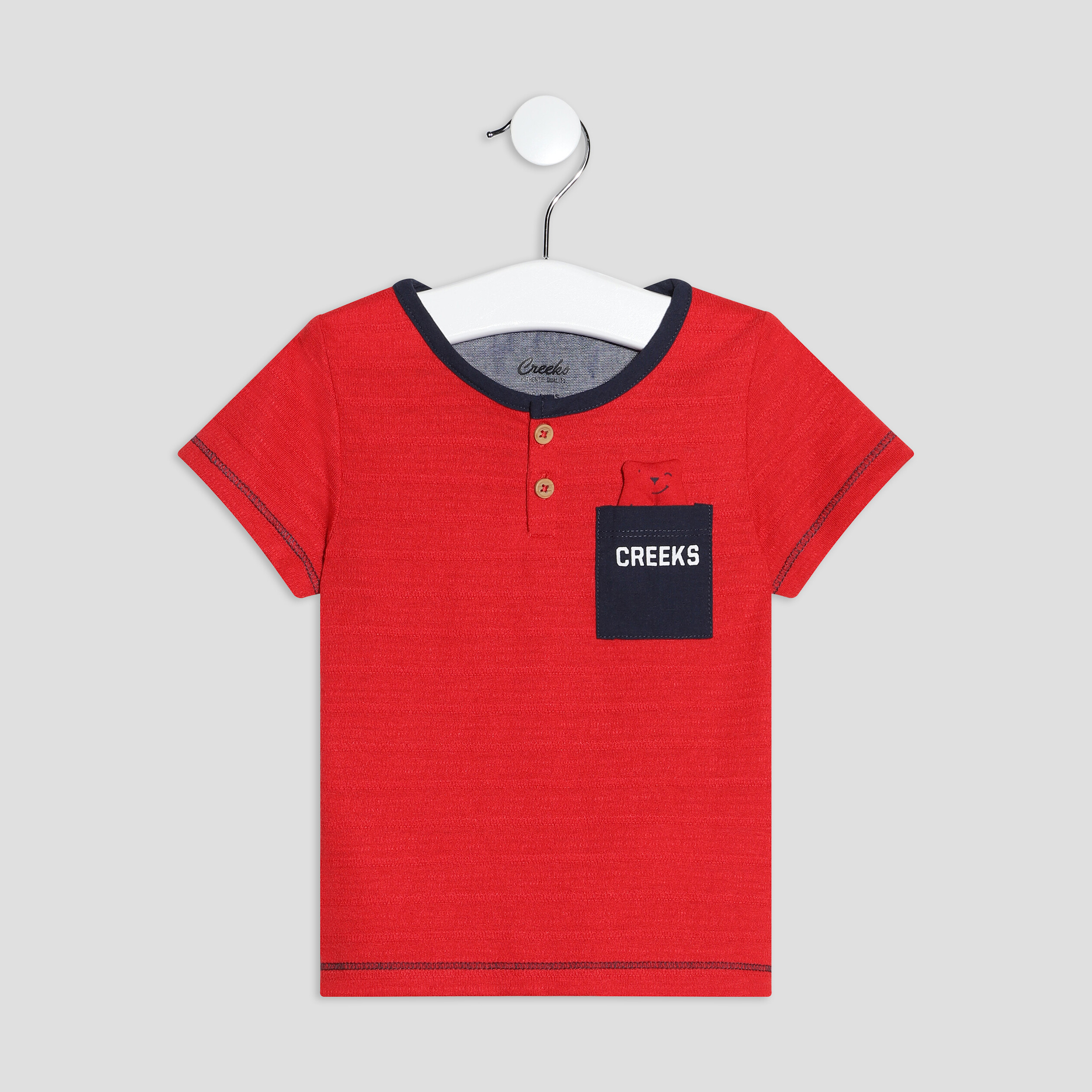 T-shirt manches courtes Creeks rouge bébé garçon | La Halle