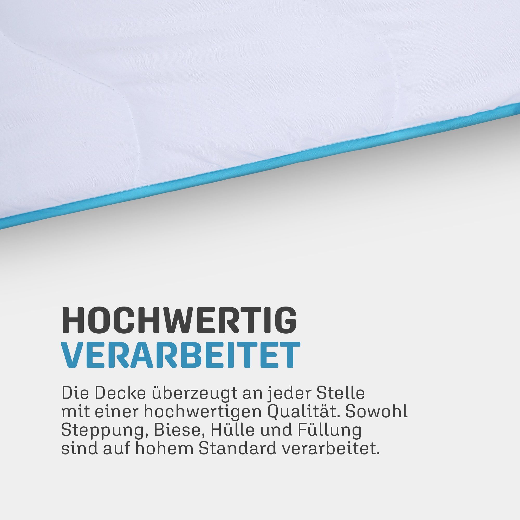 4-Jahreszeitenbett + Kopfkissen, Enris Ganzjahres-Bettdecke, 40x80 / 80x80 Kissen, Bestlivings, Füllung: Polyester, Vierjahreszeitendecke - Schlafdecke für Sommer und Winter