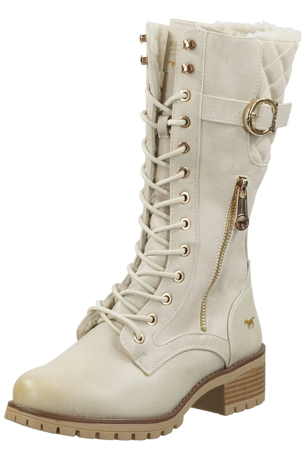 Mustang  Stiefelette - Blau - Blockabsatz