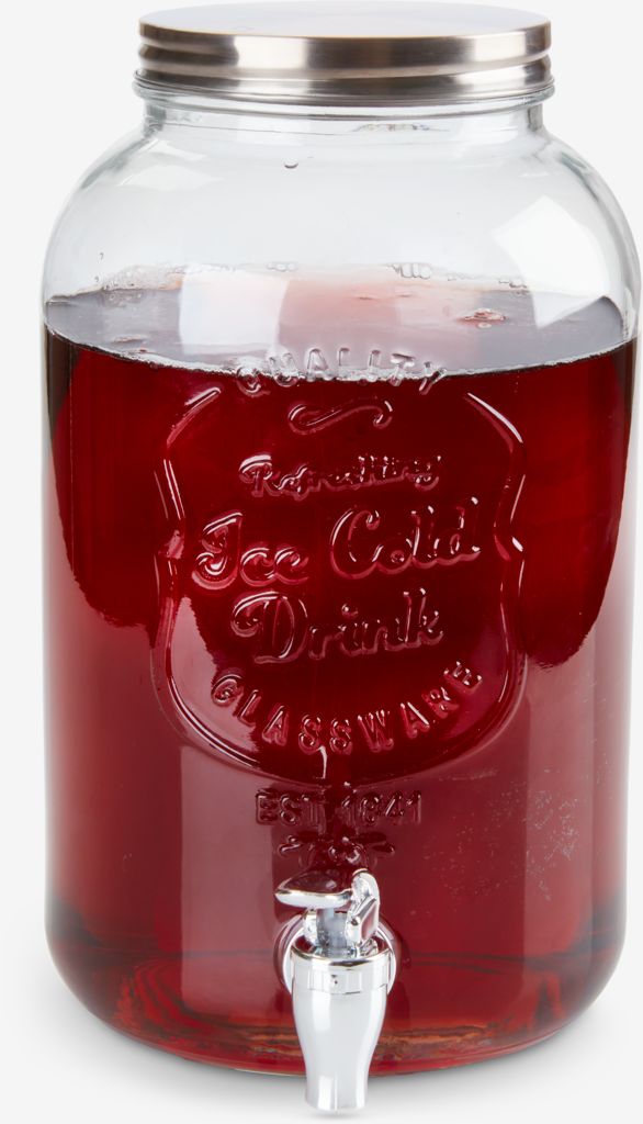 3,5-Liter-Glasbehälter mit Zapfhahn für Limonade