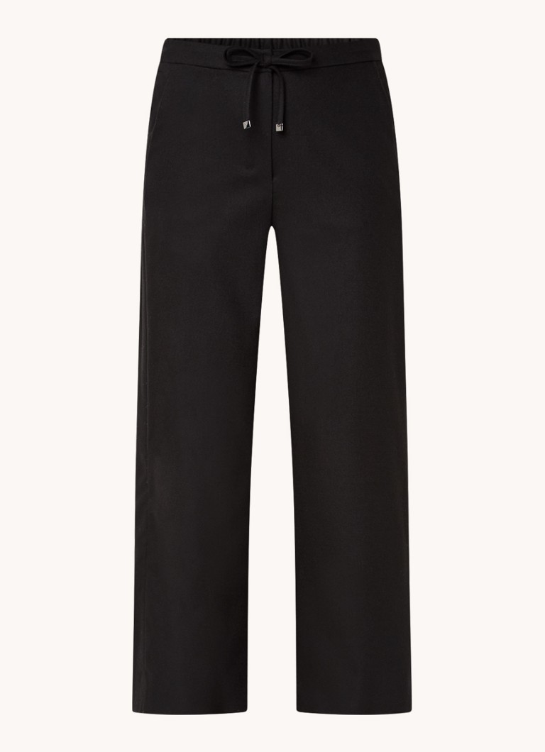 MaxMara Floria mid waist wide fit cropped trousers made of virgin wool