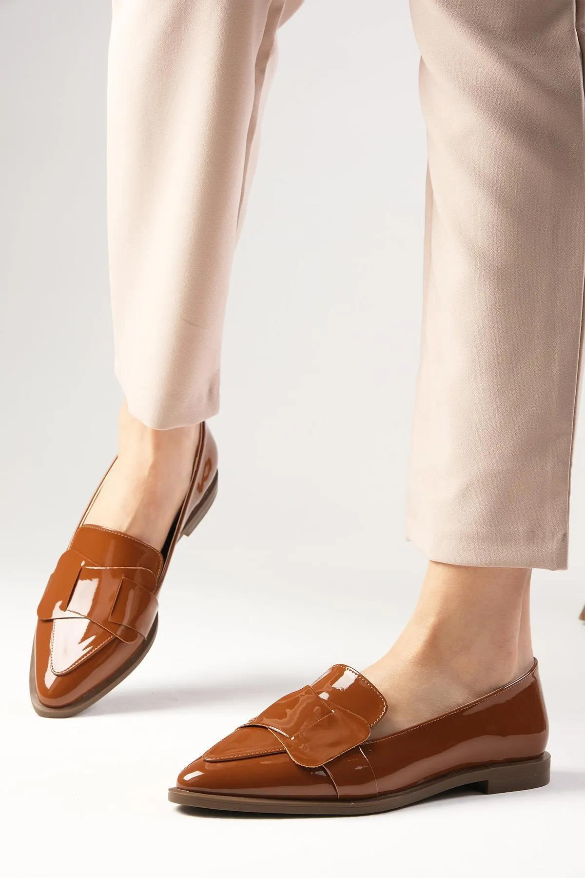 Mio Gusto  Nora Tan Farbe Damen Loafer Casual Flache Schuhe