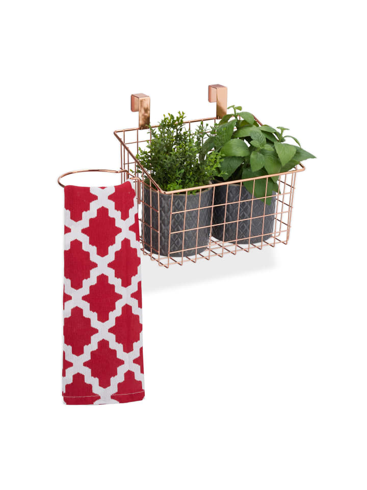 relaxdays Einhängekorb in Kupfer - (B)38x (H)22,5 x (T)20 cm günstig kaufen onesize