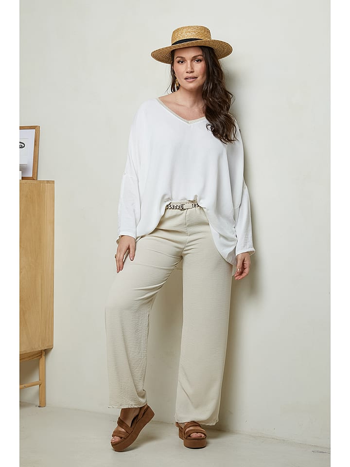 Curvy Lady Bluse in Weiß günstig kaufen