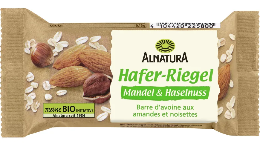 Alnatura Bio Hafer Riegel Mandel + Haselnuss 60 g