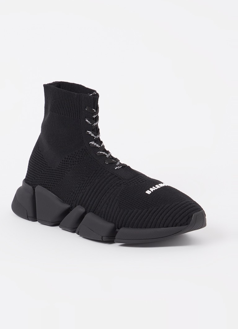 Monochromatyczne trampki Balenciaga Speed 2.0 z cholewką z siateczki