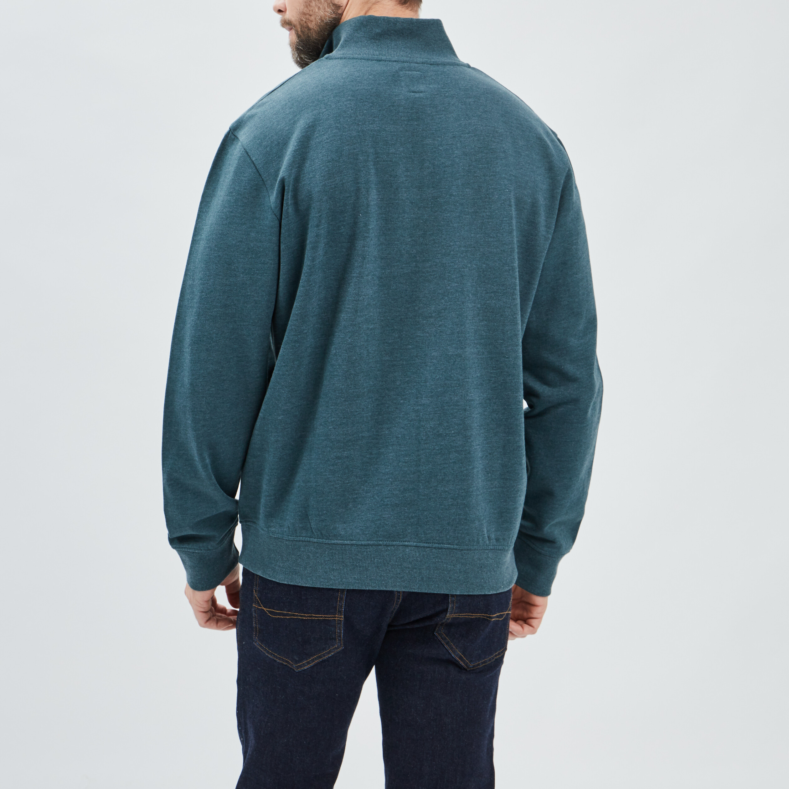 Sweat à col montant Creeks vert homme | La Halle