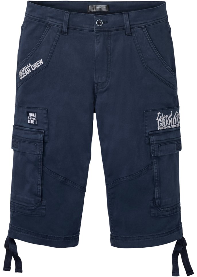 Long-Bermuda mit Cargotaschen, Regular Fit