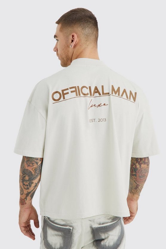 Kastiges Oversize T-Shirt mit Luxe-Stickerei