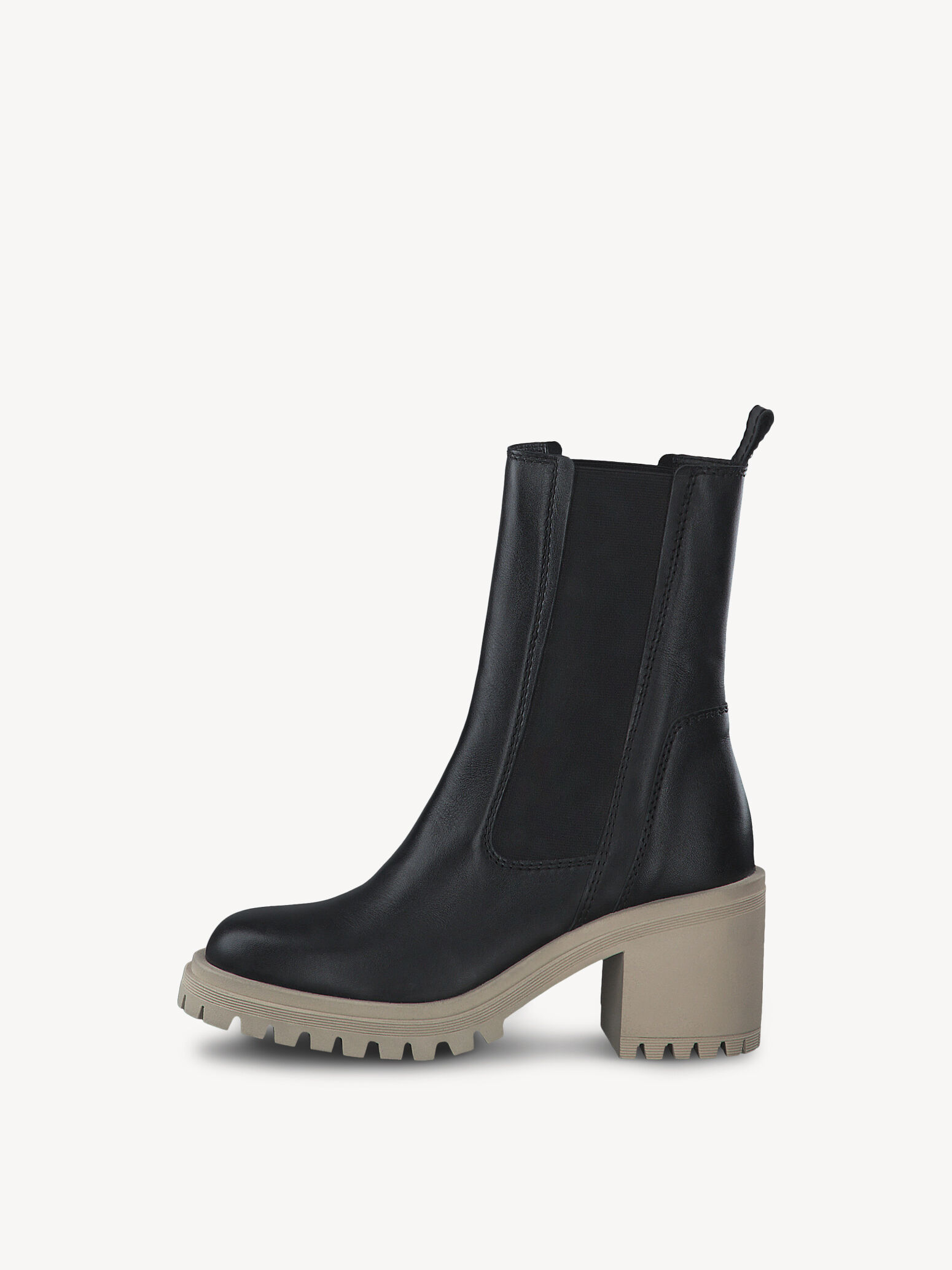 Bottine Chelsea en cuir - noir