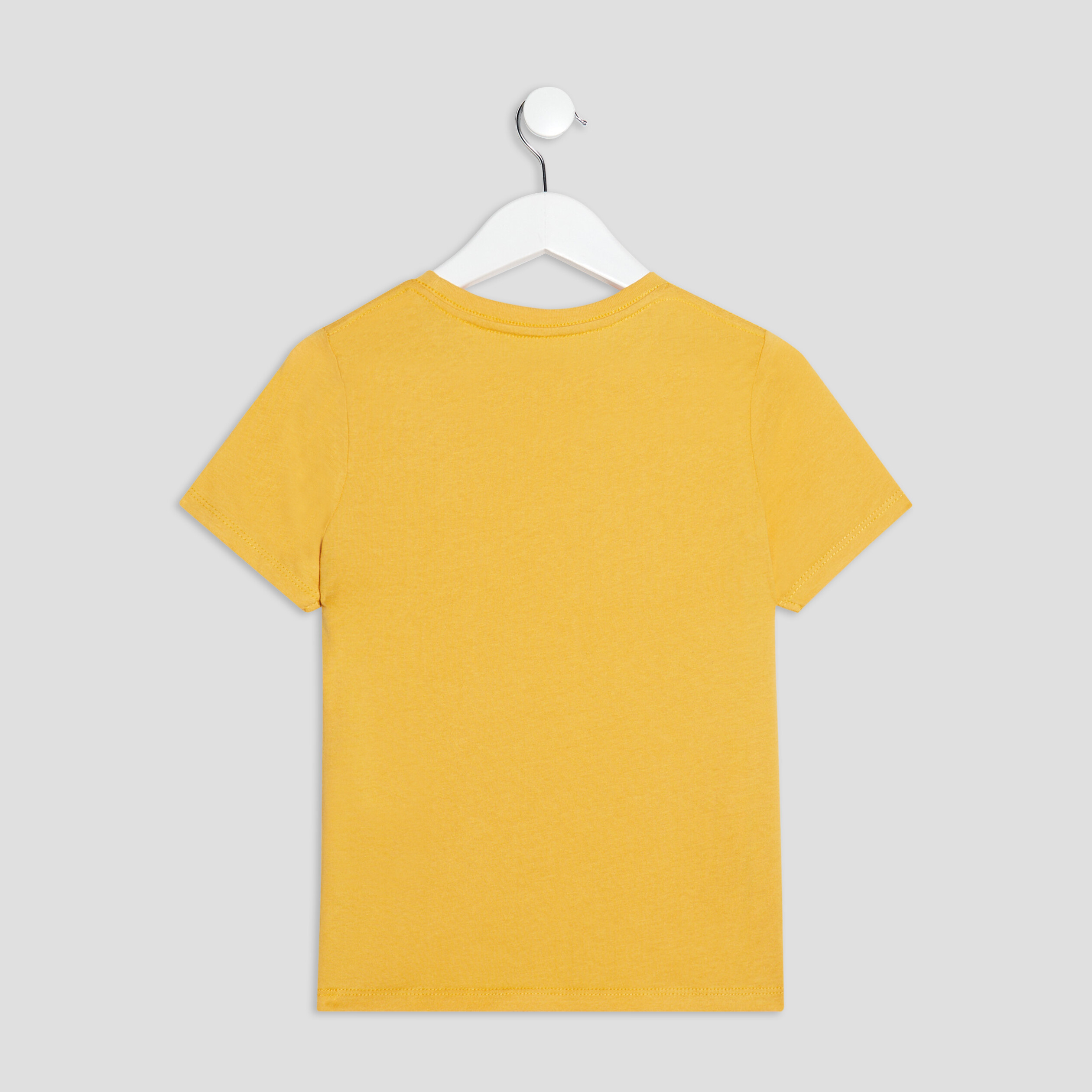 T-shirt manches courtes jaune moutarde garçon | La Halle