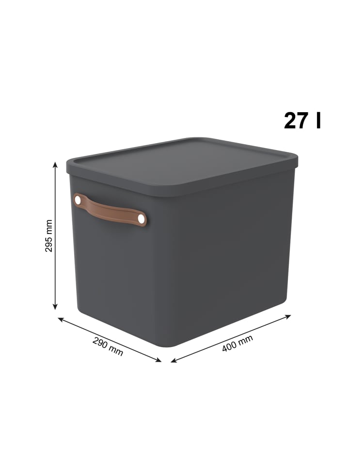 Rotho 3er-Set Aufbewahrungsbox Maloja 27l günstig kaufen onesize