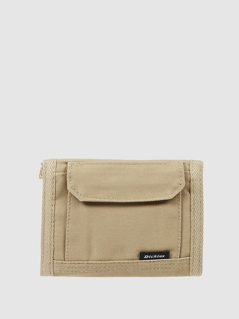 Portemonnaie mit Label-Detail Modell 'KENTWOOD' in khaki