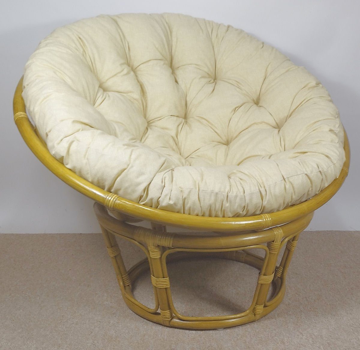 Rattani Rattanstuhl Rattan Papasan Papsensessel Rattansessel Fb. honig
