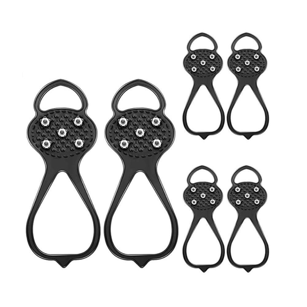 TUABUR Steigeisen Anti-Rutsch-Griffspikes-Set mit 5 Krallen und Anti-Rutsch-Spikes