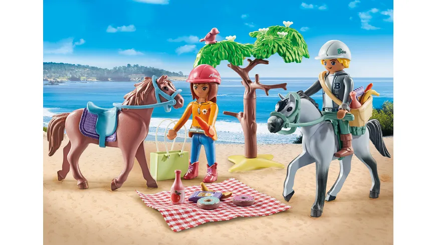 PLAYMOBIL 71470 - Horses of Waterfall - Reitausflug an den Strand mit Amelia und Ben
