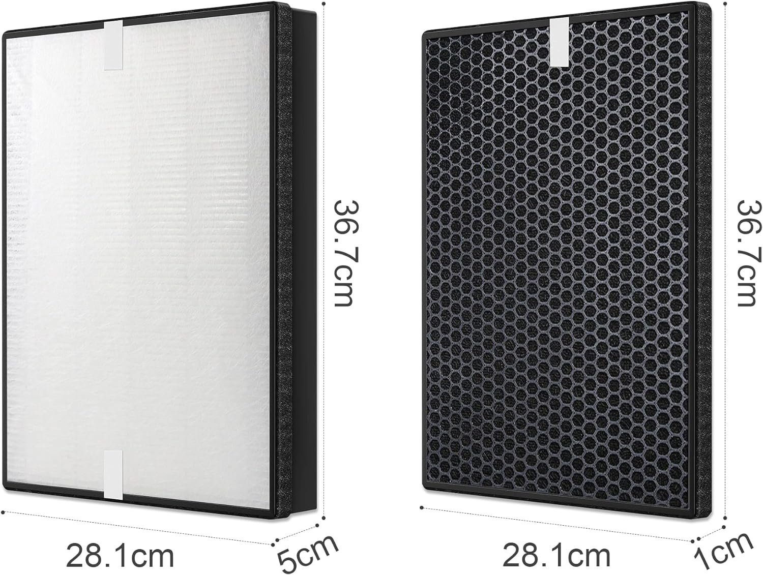 Kraftline Luftfilter Ersatzfilter Set für Philips Luftreiniger - HEPA & Aktivkohlefilter, AC2882, AC2887, AC2889 & AC3829, FY2422 & FY2420