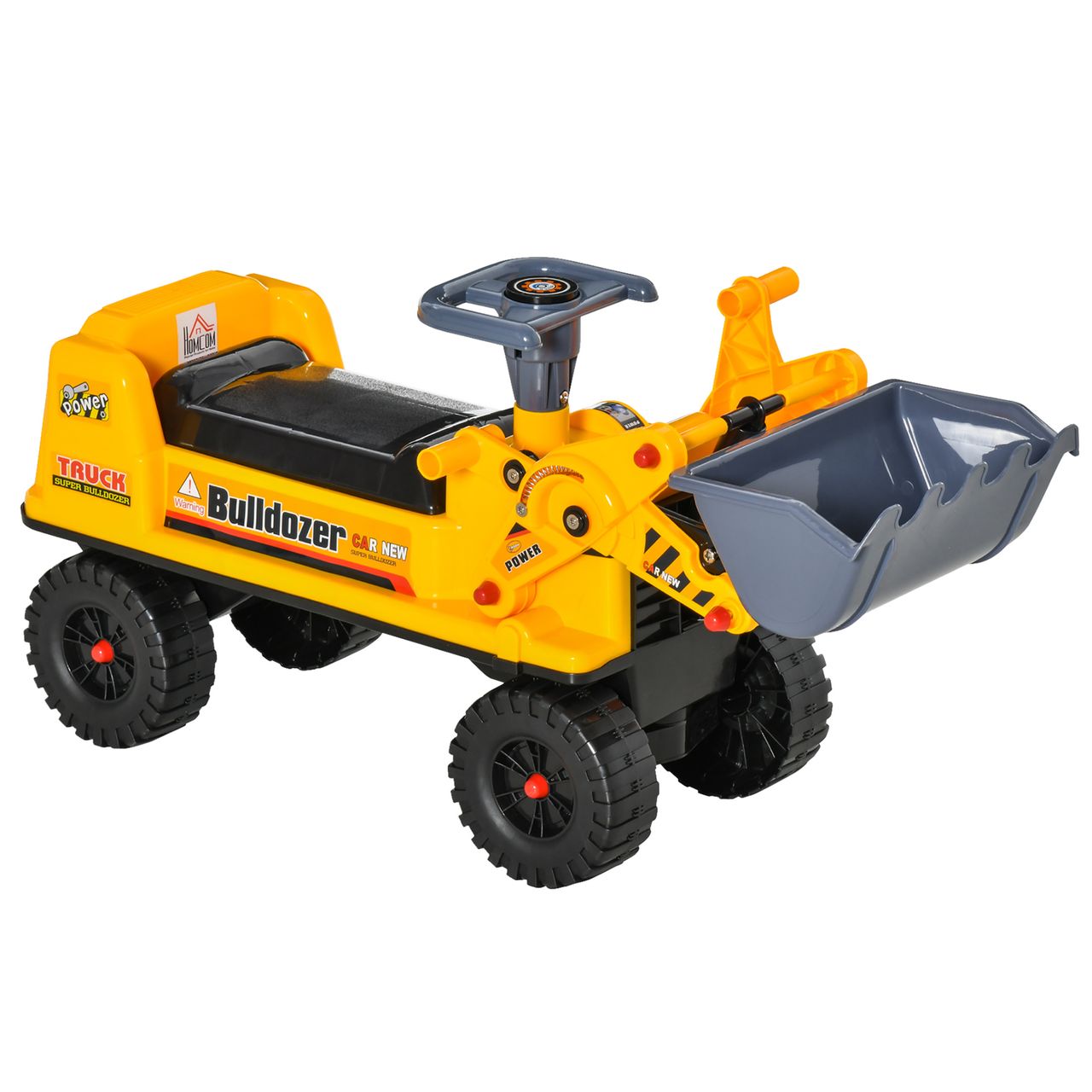 HOMCOM Sitzbagger für Kinder Kinderbagger Rutsch Auto für Kinder 2-3 Jahre