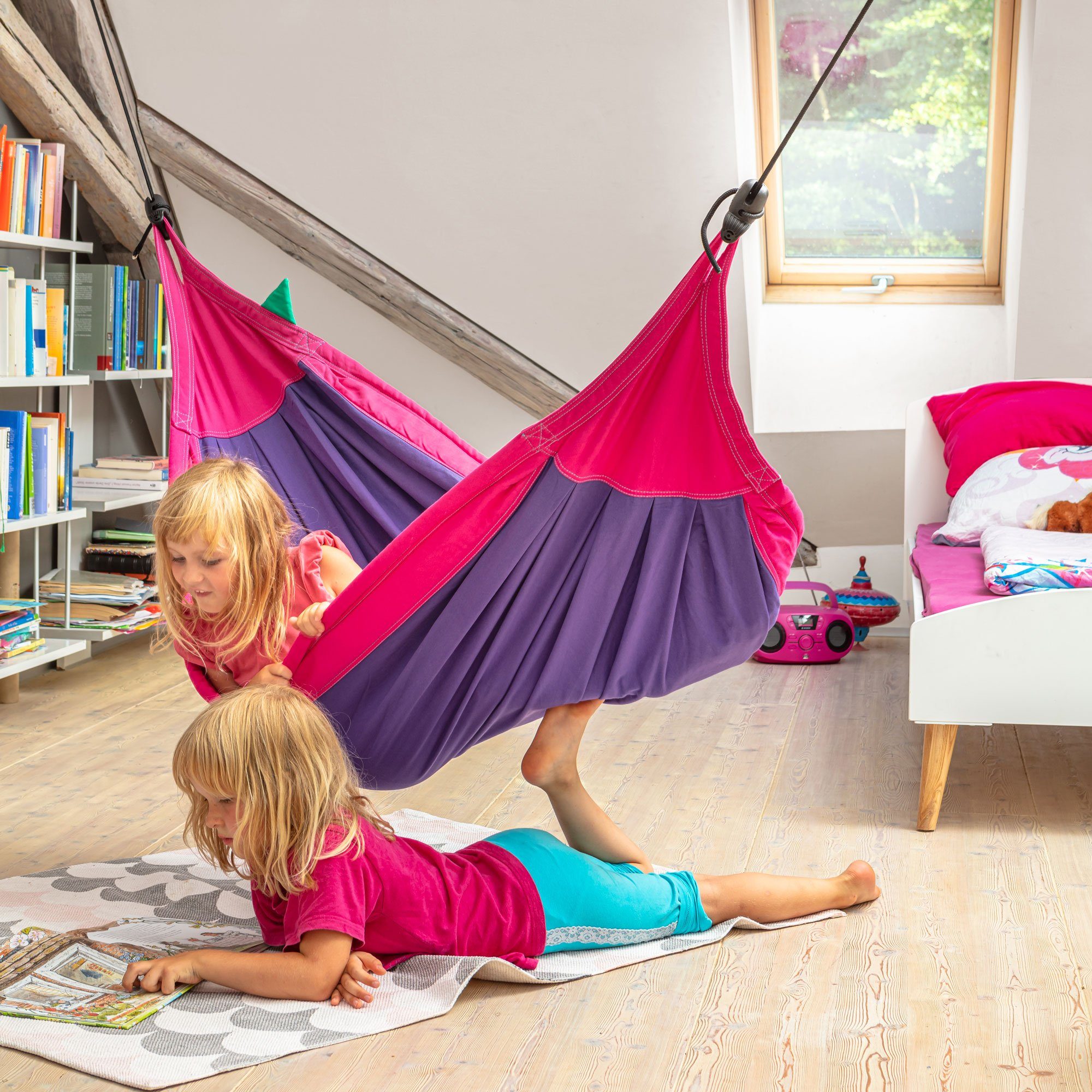 La Siesta Hängematte Moki Lilly - Kinder-Hängematte aus Bio-Baumwolle La Siesta MOK11-77 li, Hochwertige Qualität