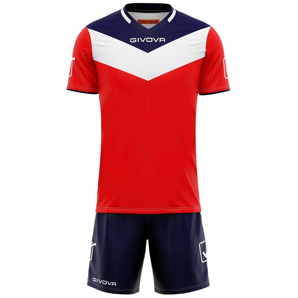 Givova Kit Campo Set Trikot + Shorts rot/navy
