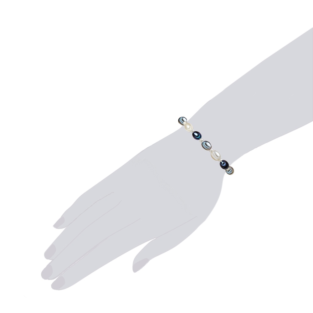 Valero Pearls Bracelet en perles Perle de culture d'eau douce Perle de culture d'eau douce en M Bracelet