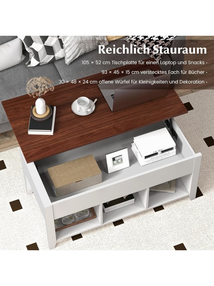 COSTWAY Couchtisch in Beige günstig kaufen onesize