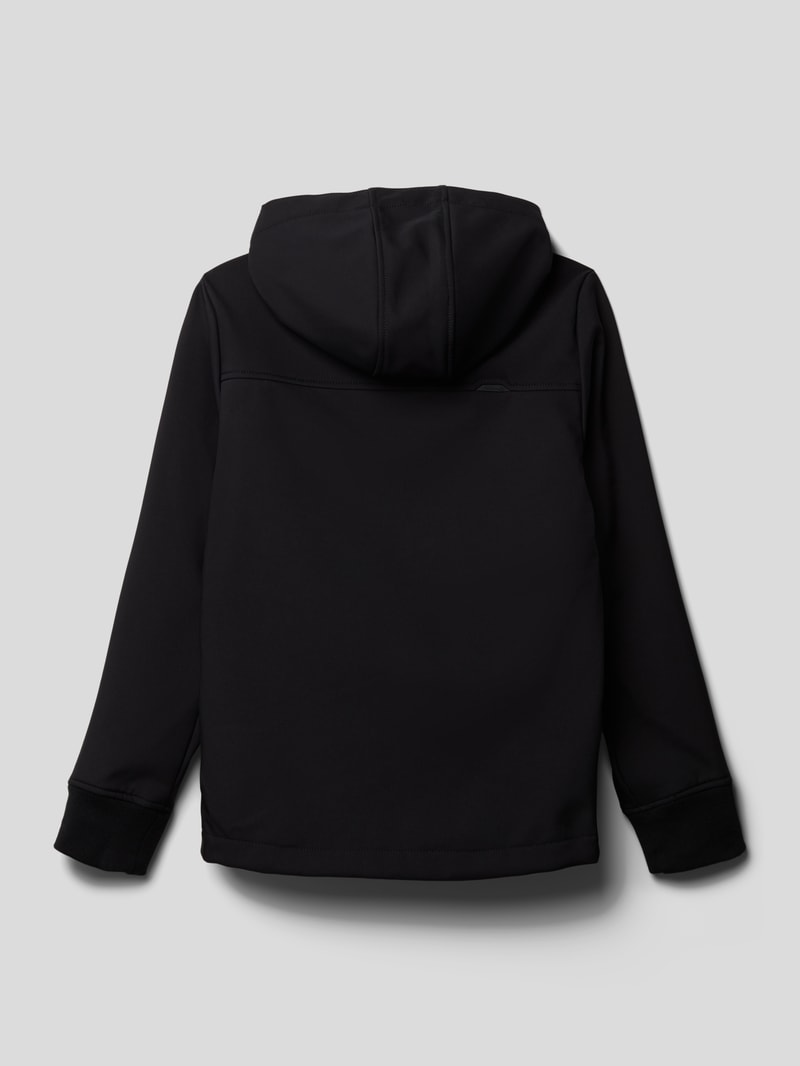 Funktionsjacke mit Label-Print Modell 'TOBI' in schwarz