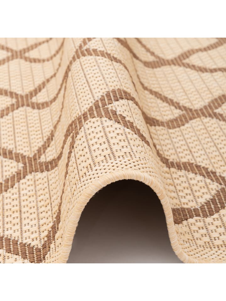 Pergamon In & Outdoor Teppich Flachgewebe Valencia Modern in Beige günstig kaufen