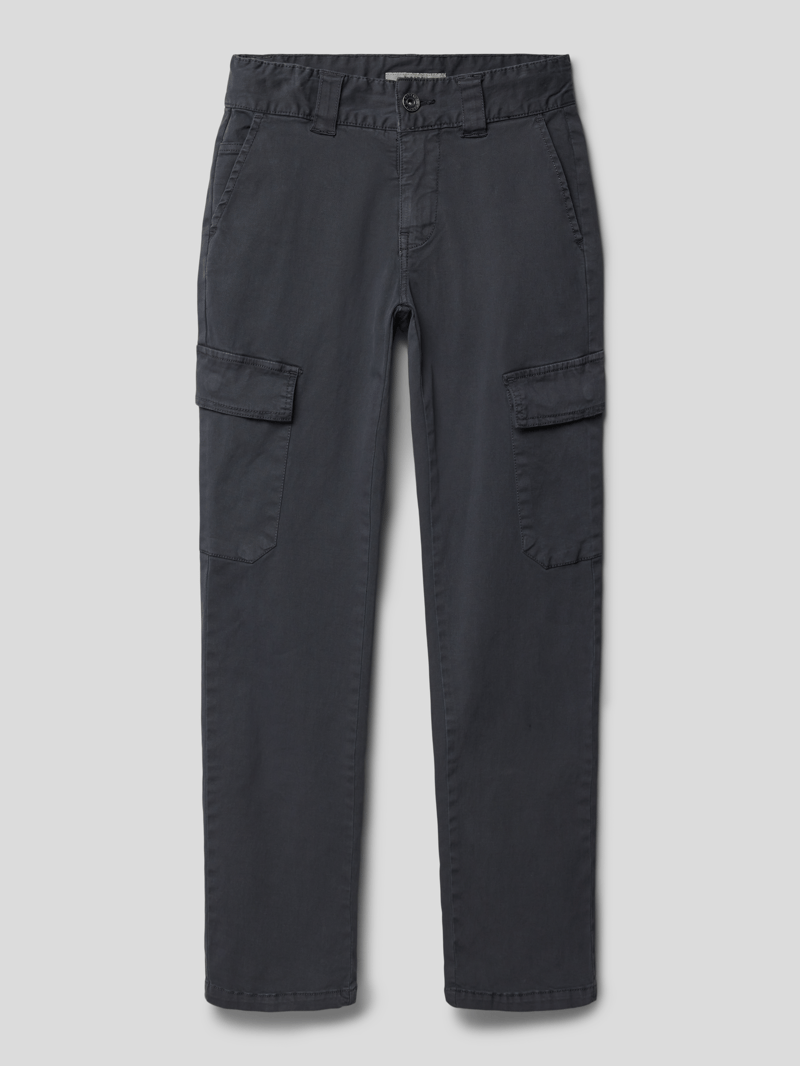 Cargohose mit Label-Patch in dunkelgrau