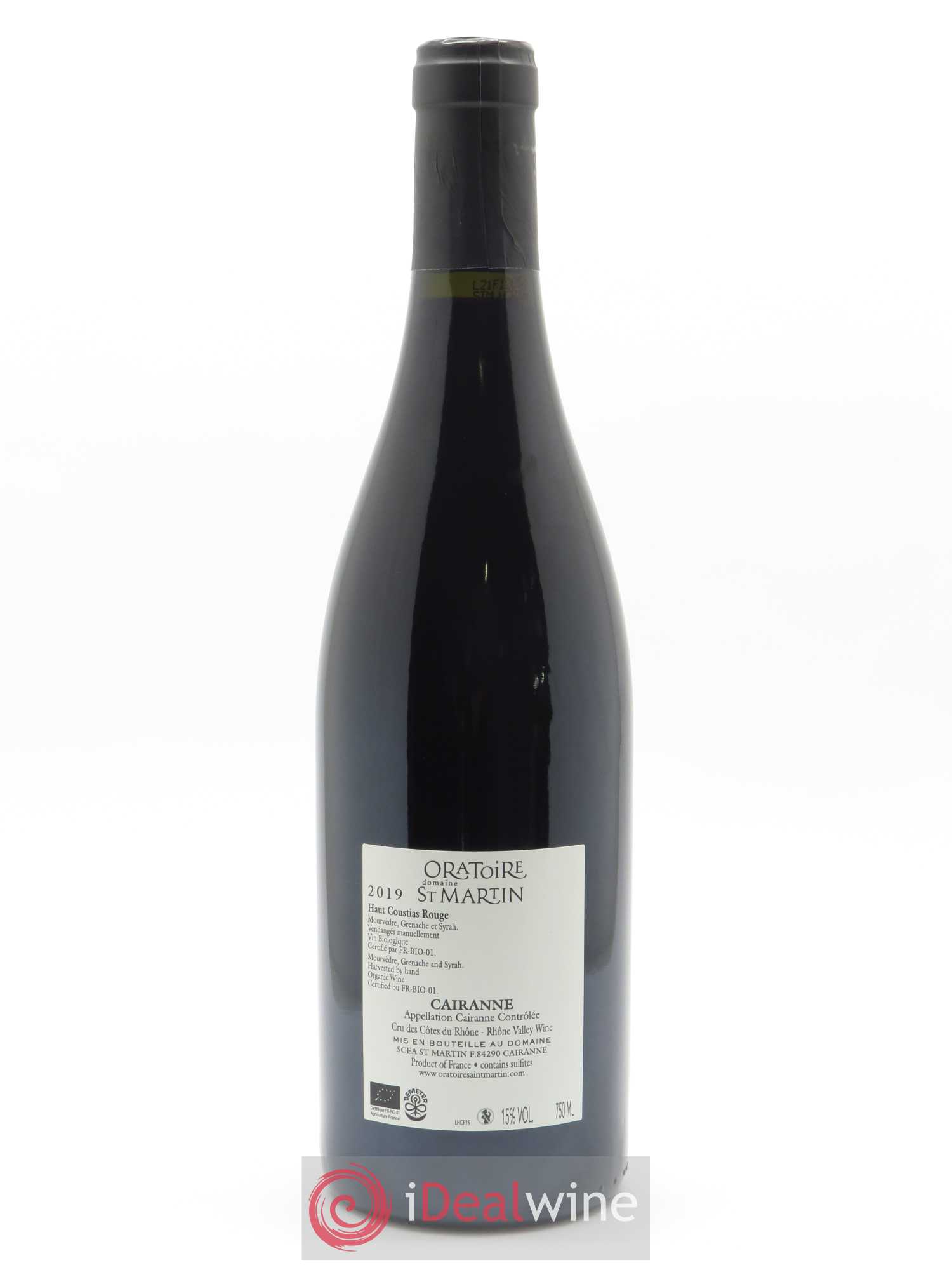Cairanne Haut-Coustias Oratoire Saint-Martin - Frédéric et François Alary  2019 - Lot de 1 Bouteille