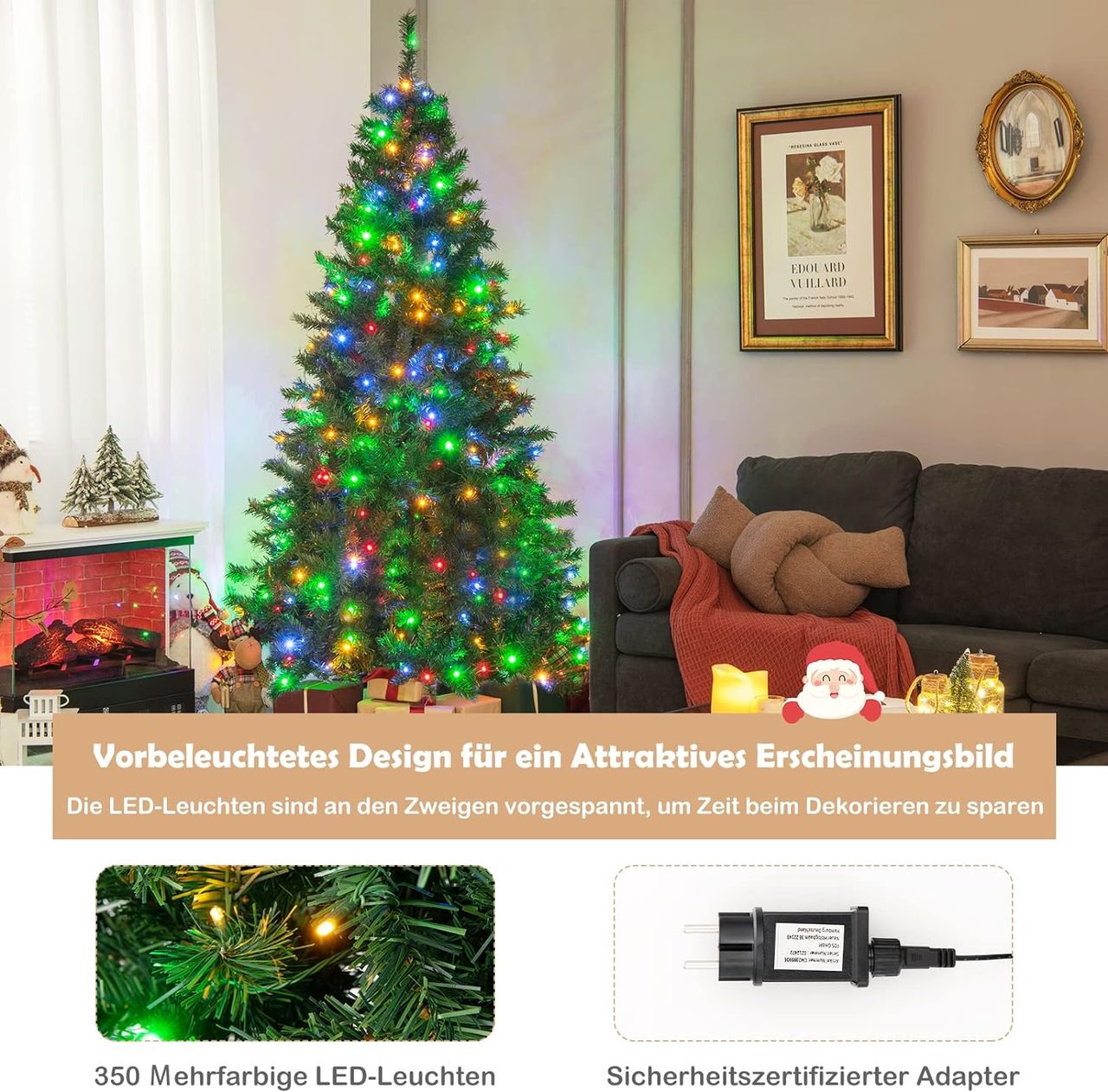 Costway 210cm Künstlicher Weihnachtsbaum