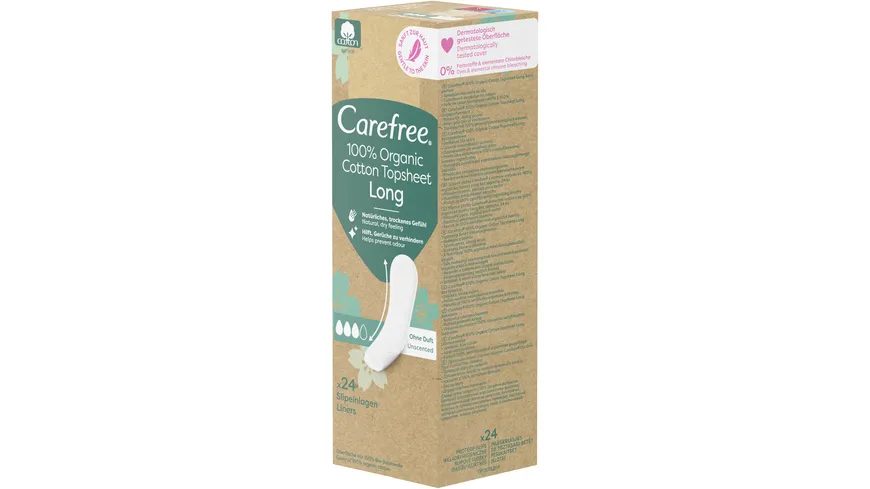 Carefree Slipeinlagen Organic Cotton Long