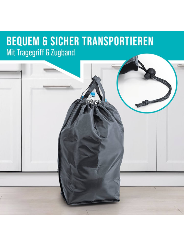 EASYmaxx EASYmaxx Pfandflaschen-Sammelbehälter, 100 l - 2 Tragetaschen & Klettverschluss günstig kaufen onesize