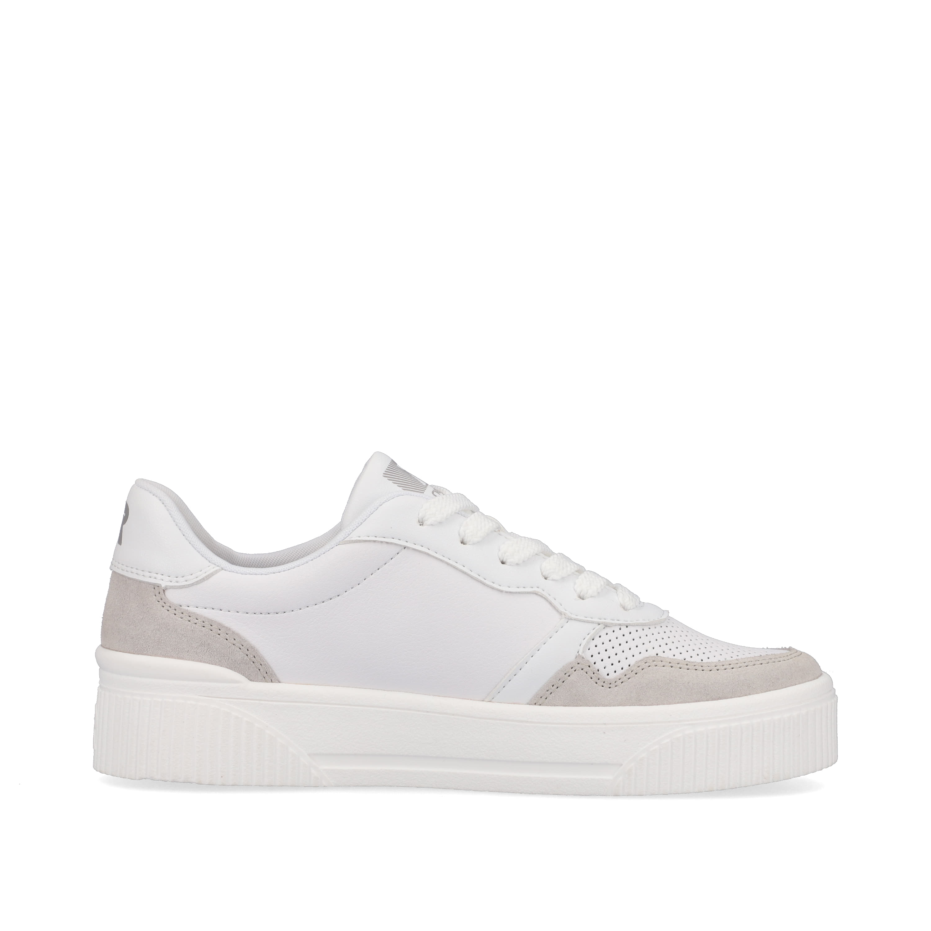 Rieker Damen Sneaker Low swan-white stone-grey