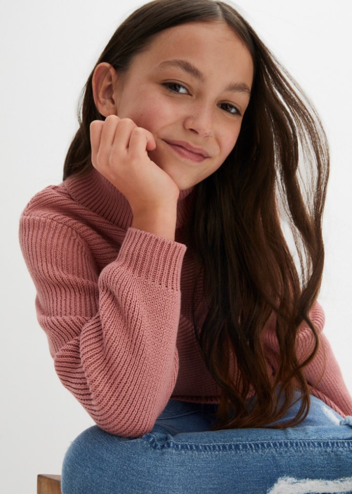 Mädchen Rollkragen Pullover