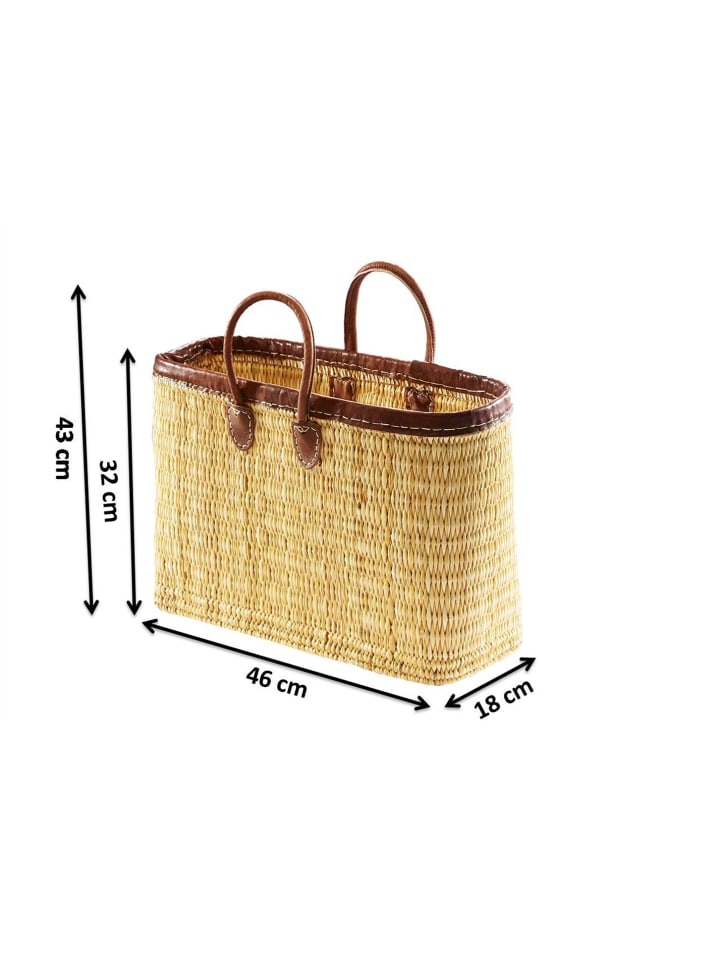 kobolo Einkaufstasche LEATHRIMBAG in Braun günstig kaufen onesize
