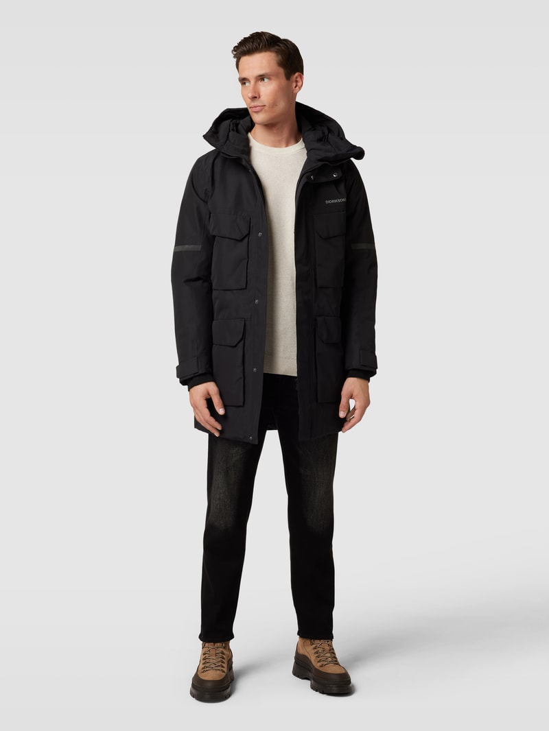 Parka mit Cargotaschen Modell 'DREW' in schwarz