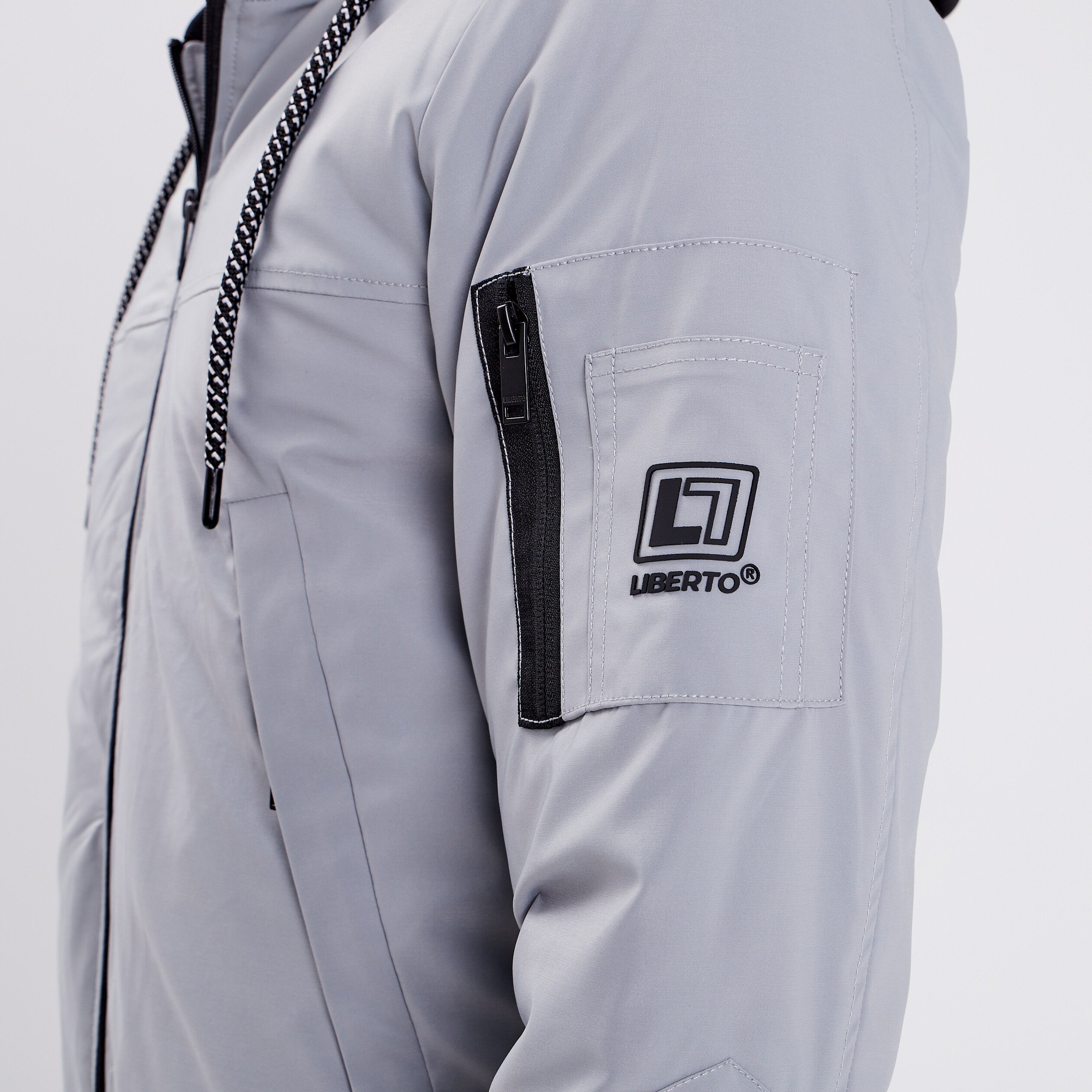 Veste bomber droite à capuche amovible gris clair garçon | La Halle